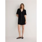 Rochie mini cu adaos de viscoza - negru