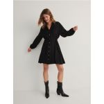 Rochie mini cu continut ridicat de viscoza - negru