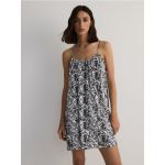 Rochie cu continut ridicat de viscoza si adaos de in - multicolor
