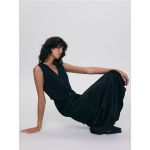 Rochie midi cu continut ridicat de viscoza - negru