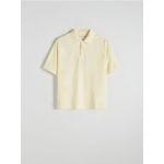 Tricou polo oversized - galben-deschis