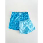 Pantaloni scurti de baie cu imprimeu - albastru-deschis