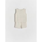 BABIES` BLOUSE & SHORTS - crem