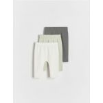 Set de 3 perechi de pantaloni cu continut ridicat de bumbac - gri-inchis