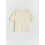 T-shirt cu aplicatii - crem