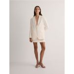 Blazer oversized cu continut ridicat de modal - crem