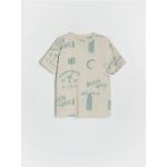 Tricou cu imprimeu - bej