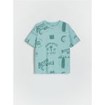 Tricou cu imprimeu - verde-menta