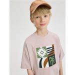 Tricou oversized cu aplicatie - mov