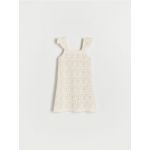 Rochie cu broderie englezeasca - crem