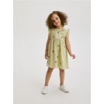 Rochie lejera cu broderie - verde-deschis