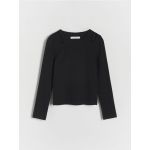 Tricou cu decupaje - negru