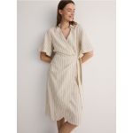 Rochie cu continut ridicat de viscoza si adaos de in - multicolor
