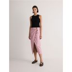 Fusta din piele ecologica - roz-pastel
