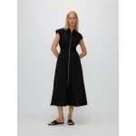 Rochie midi cu fermoar lung - negru