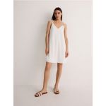 Rochie mini cu bretele subtiri - alb