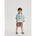 Tricou oversized cu broderie - crem