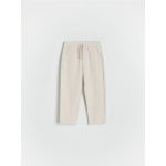 Pantaloni chino din jerseu - crem