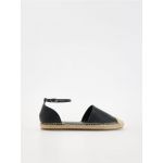 Sandale din piele in stil roman - negru