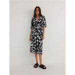 Rochie midi cu continut ridicat de viscoza - negru