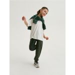 Joggeri cu efect prespalat - verde-maroniu