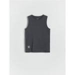 Tricou fara maneci - gri-inchis