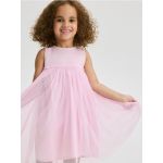 Rochie cu tul in partea de jos - roz