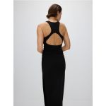 Rochie cu decolteu decorativ - negru