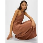 Rochie din viscoza - brun-auriu