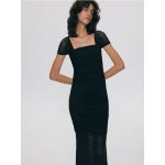 Rochie cu pliuri - negru