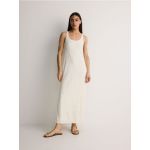 Rochie maxi din jerseu structurat - crem