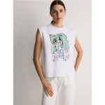 Bluza cu imprimeu - crem
