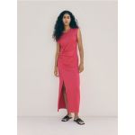 Rochie din viscoza - roz-fuchsia