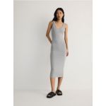 Rochie midi - gri deschis