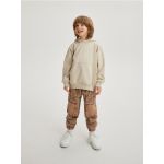 Pantaloni jogger cargo cu efect prespalat - maro