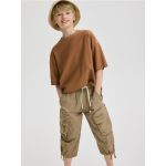 Pantaloni scurti, cu buzunare cargo - bej