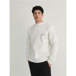 Bluza sport cu imprimeu - crem