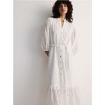 Rochie maxi ajurata - alb