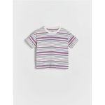 Tricou cu dungi - violet