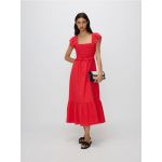 Rochie din bumbac - rosu