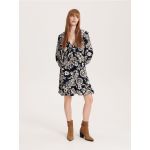 Rochie mini cu continut ridicat de viscoza - negru