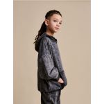 Bluza oversized cu efect prespalat - gri-inchis