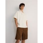 Tricou polo boxy - crem