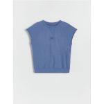 Tricou oversized din bumbac - albastru