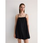 Rochie cu maneci bufante - negru