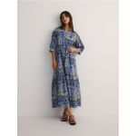 Rochie maxi cu model - albastru