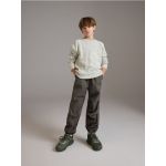 Pantaloni parachute din bumbac - verde-maroniu