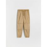 Pantaloni parachute din bumbac - bej