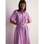 Rochie tip camasa oversize - roz-fuchsia