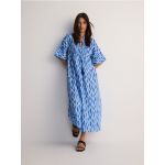 Rochie oversize din bumbac - albastru